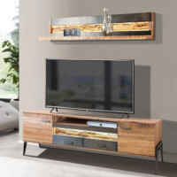 Mueble tv en Acacia Led Hudson - Imagen 2