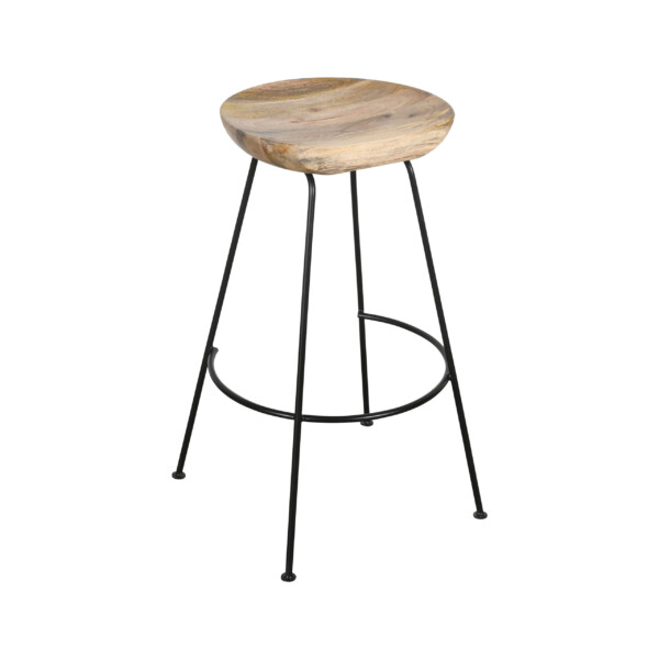 Taburete metal mango NATURAL