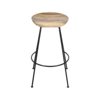Taburete metal mango NATURAL - Imagen 2