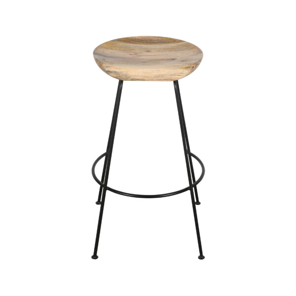 Taburete metal mango NATURAL - Imagen 2