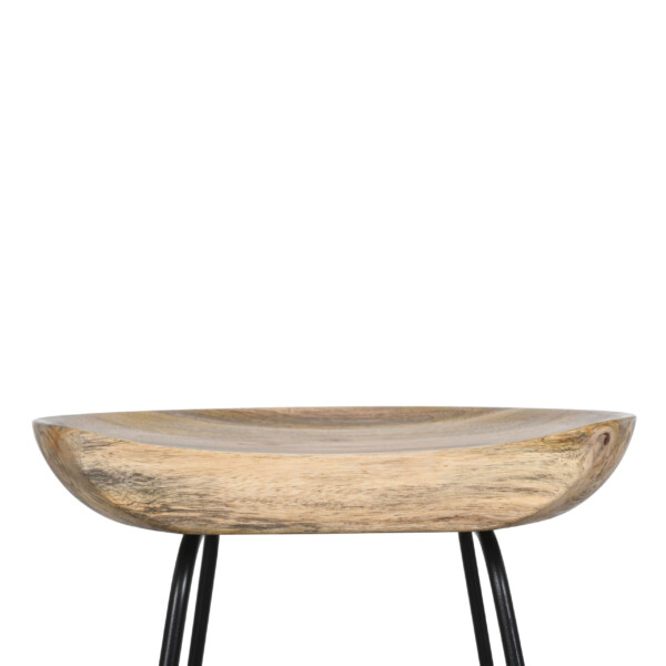 Taburete metal mango NATURAL - Imagen 3