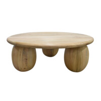 Mesa de Centro 3 Patas en Mango Natural