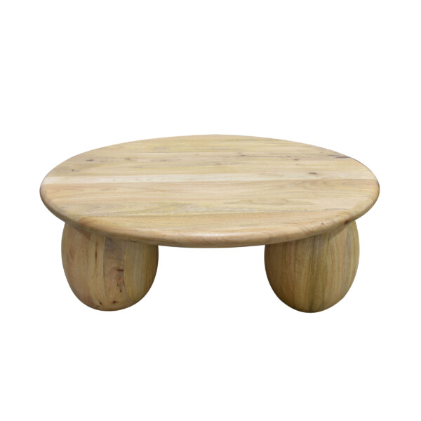 Mesa de Centro 3 Patas en Mango Natural - Imagen 2
