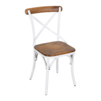 Silla cruceta metal mango WHITE
