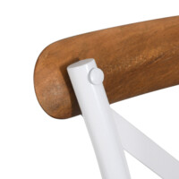Silla cruceta metal mango WHITE - Imagen 2