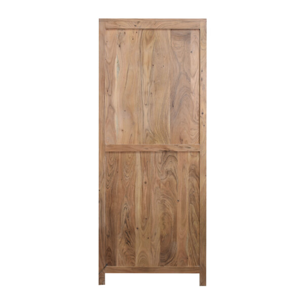 Parte trasera de la vitrina en madera de acacia de la colección NATURA EDGE