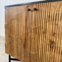 Mueble Bar en Acacia y Mármol Milán - Imagen 3