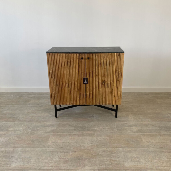 Mueble Bar en Acacia y Mármol Milán - Imagen 4