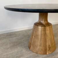 Mesa Comedor en Acacia y Mármol Milán - Imagen 3