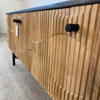 Mueble Tv en Acacia y Mármol Milán - Imagen 3