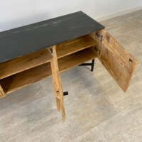 Mueble Tv en Acacia y Mármol Milán - Imagen 2