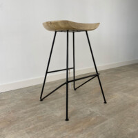 Taburete en Mango y Metal Black - Imagen 5