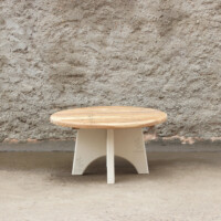 Mesa de Centro Redonda de Efecto Cemento Ibiza