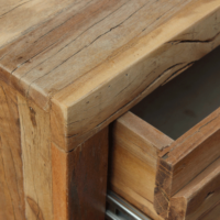 Mesita de Noche con Cajón en Madera Reciclada Ibiza - Imagen 3