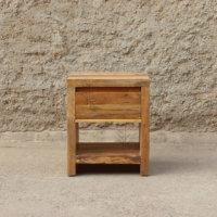 Mesita de Noche con Cajón en Madera Reciclada Ibiza - Imagen 2