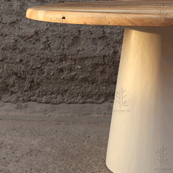 Mesa de Comedor de Madera y Efecto Cemento Ibiza - Imagen 2