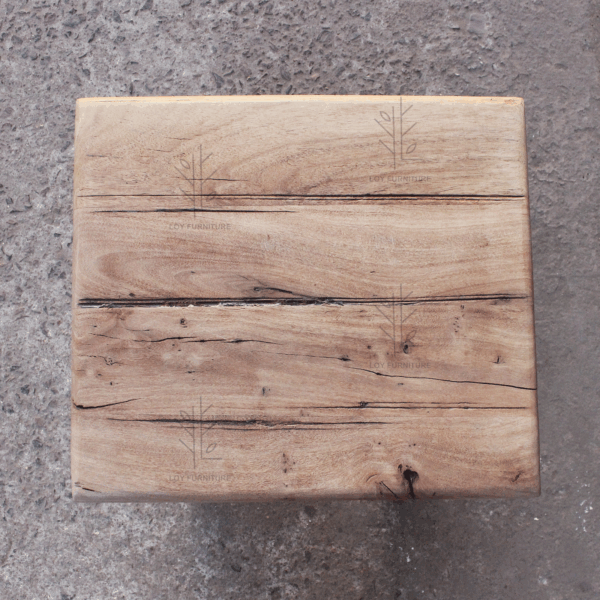 Mesa Auxiliar Rectangular de Efecto Cemento Ibiza - Imagen 2