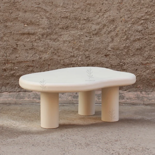 Mesa de Centro 3 Patas de Efecto Cemento Ibiza - Imagen 2