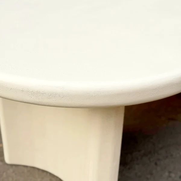 Mesa Ovalada de Efecto Cemento Bordes Ibiza - Imagen 2