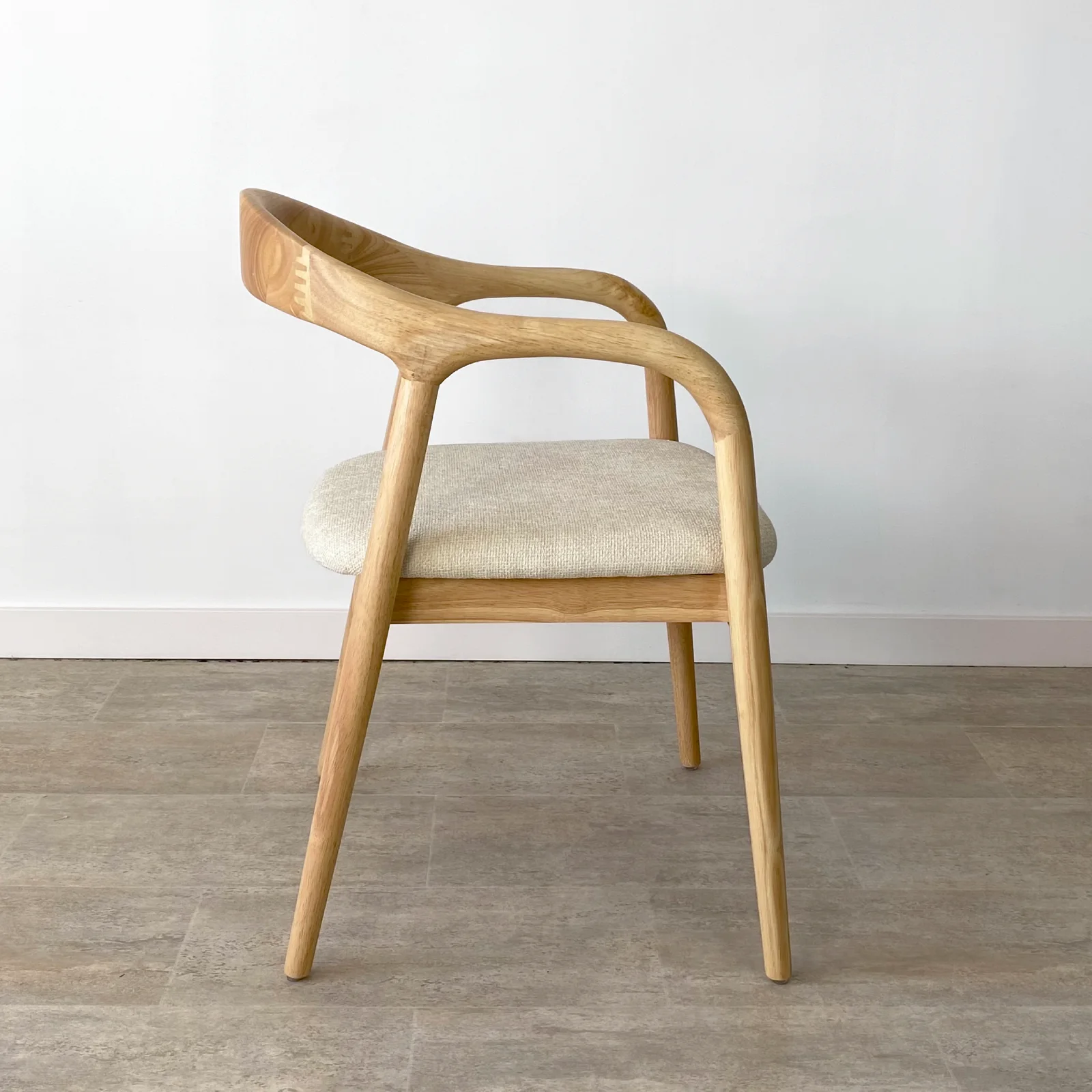 Pack 2 Sillas con Reposabrazos Rubberwood Natural - Imagen 3