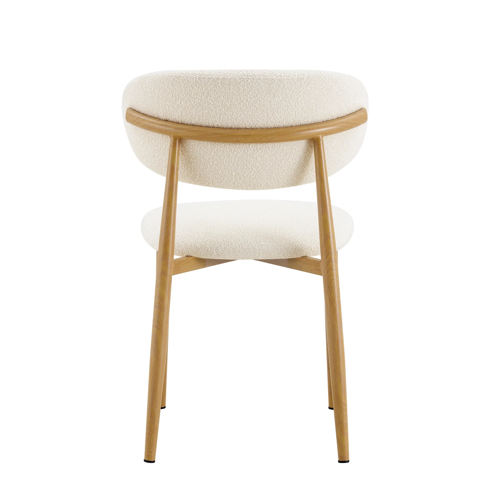 Pack 2 Sillas en Metal Madera Crudo Nord - Imagen 3