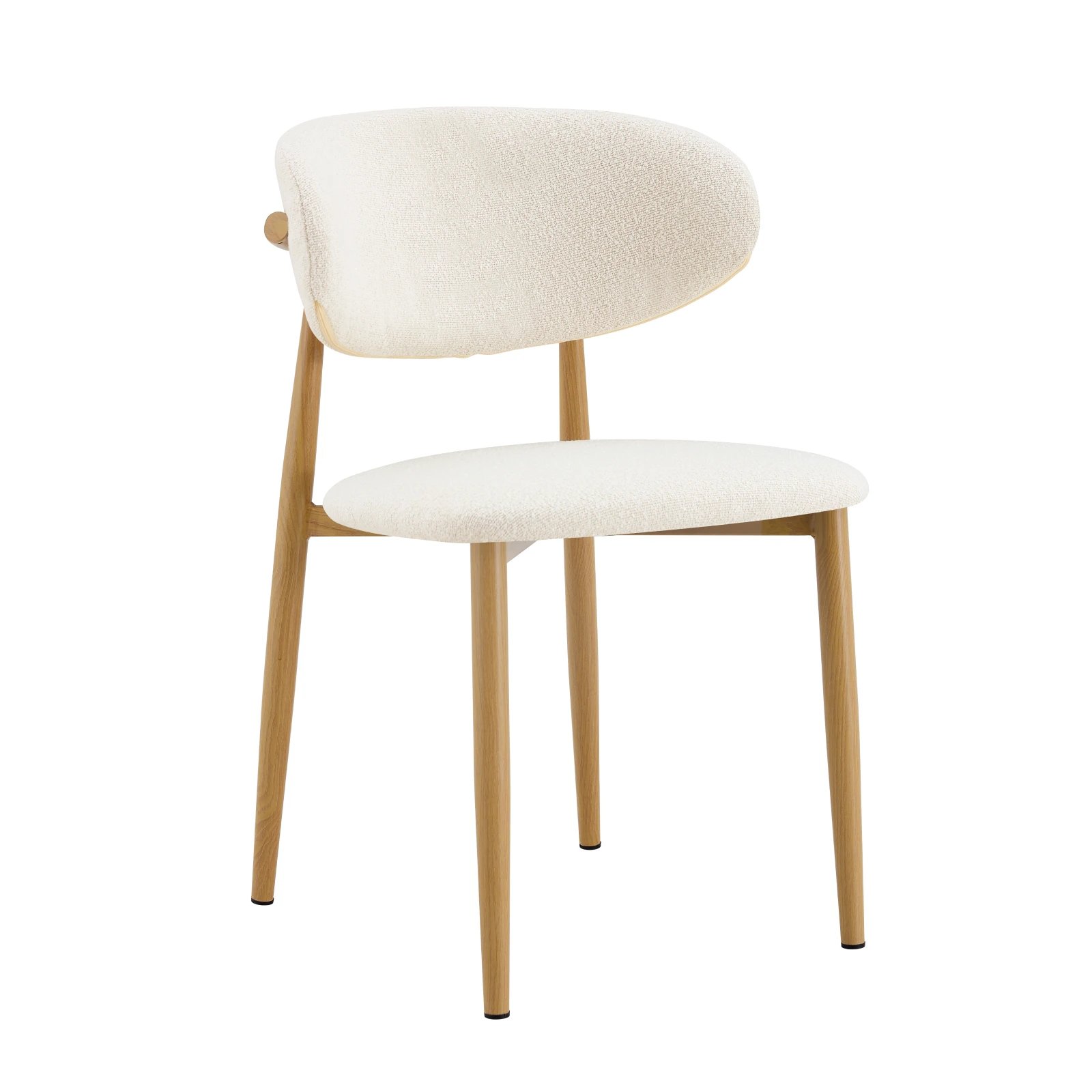Pack 2 Sillas en Metal Madera Crudo Nord