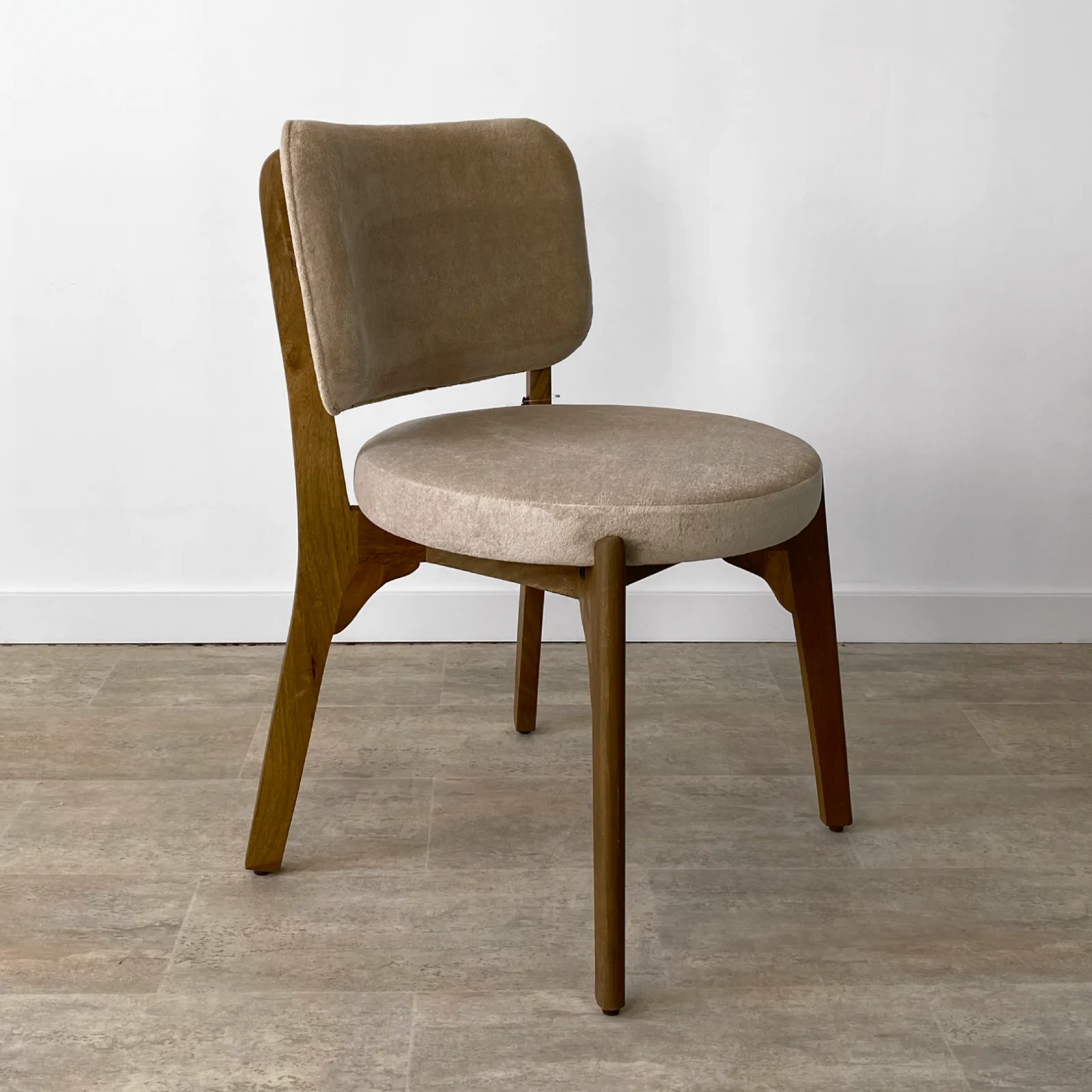 Pack 2 Sillas Asiento Redondo en Mango y Crudo Neo