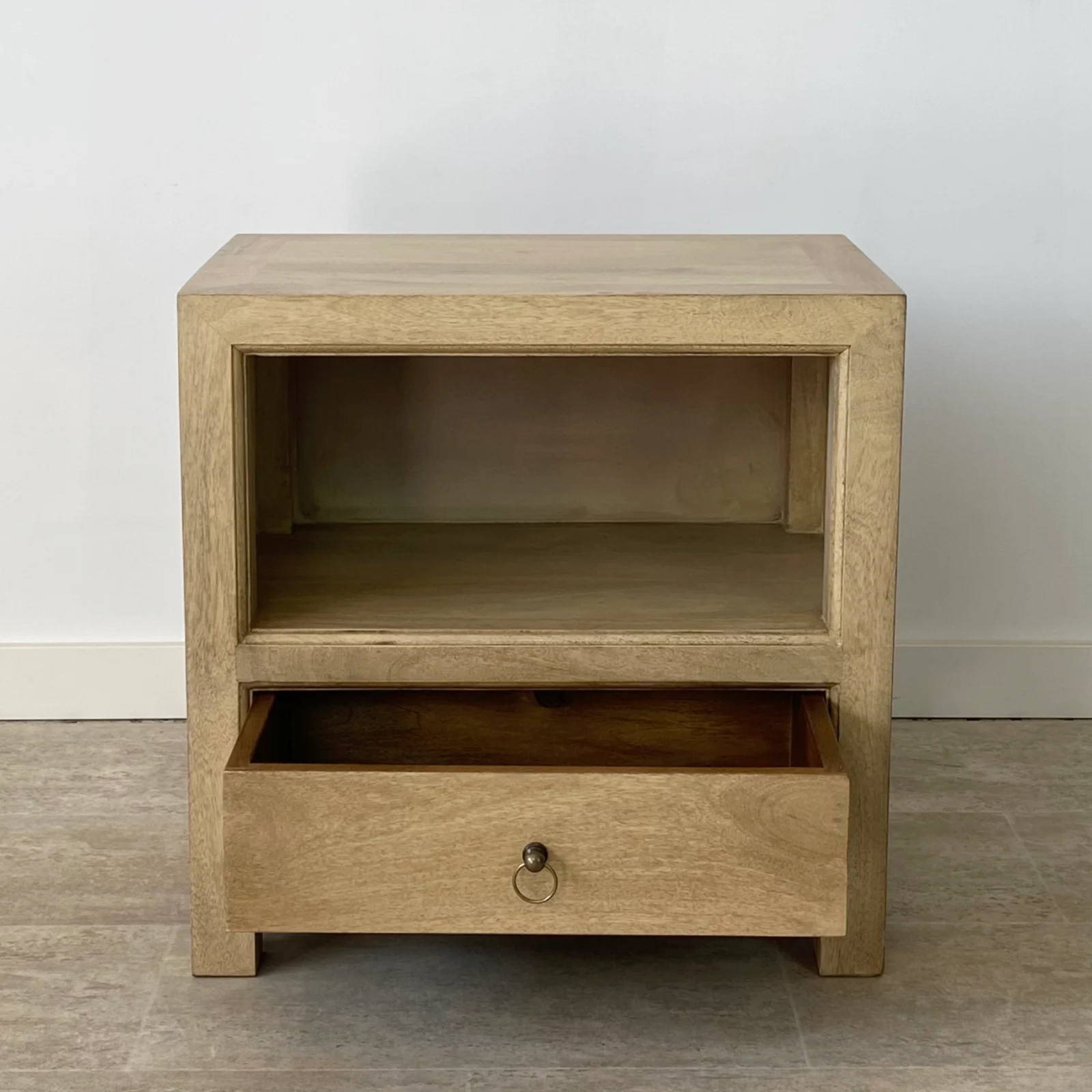 Mesita de Noche con Hueco y Cajón en Mango Rustic - Imagen 2