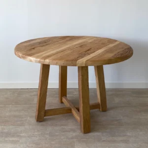 Mesa de Comedor Redonda en Madera Reciclada Ibiza