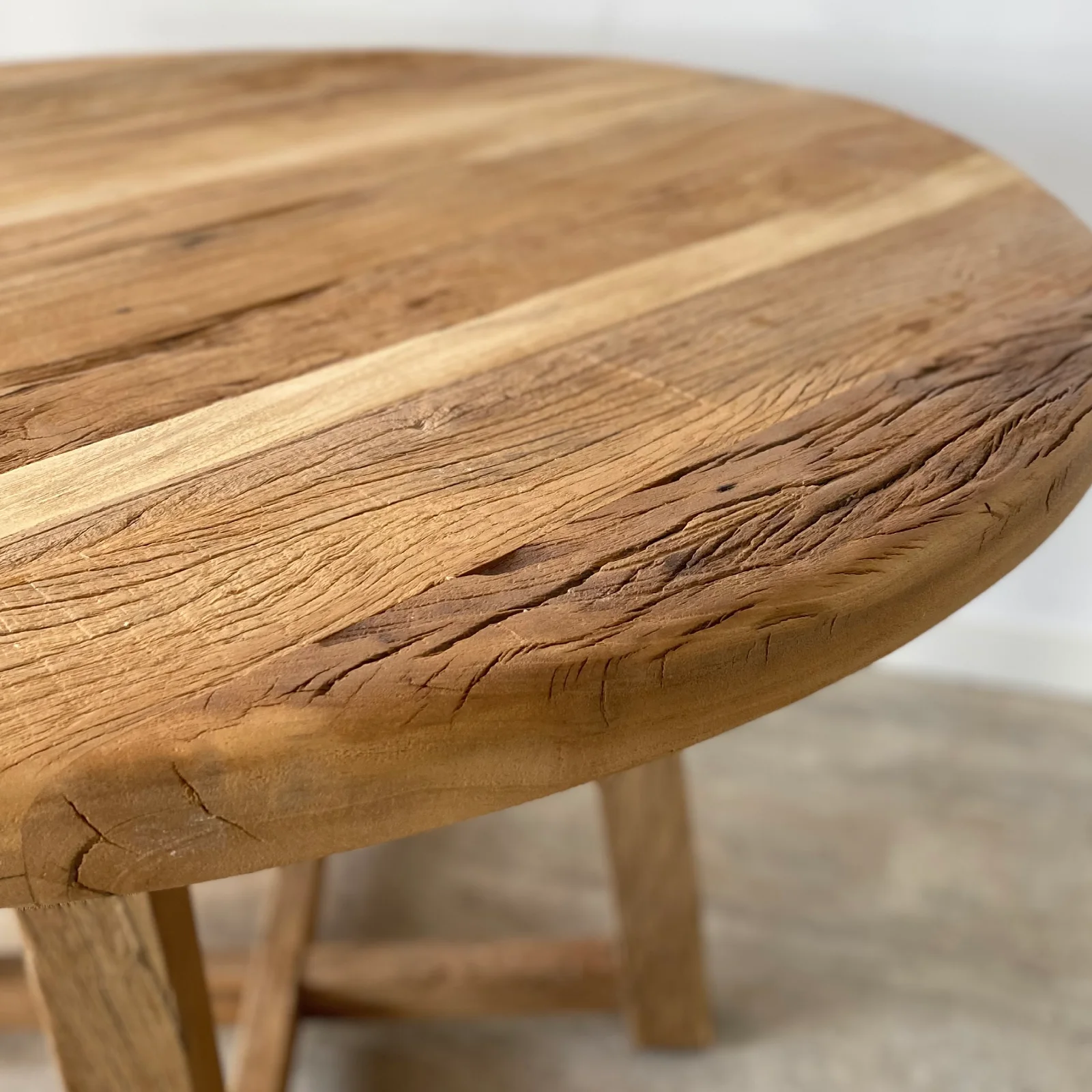 Mesa de Comedor Redonda en Madera Reciclada Ibiza - Imagen 3