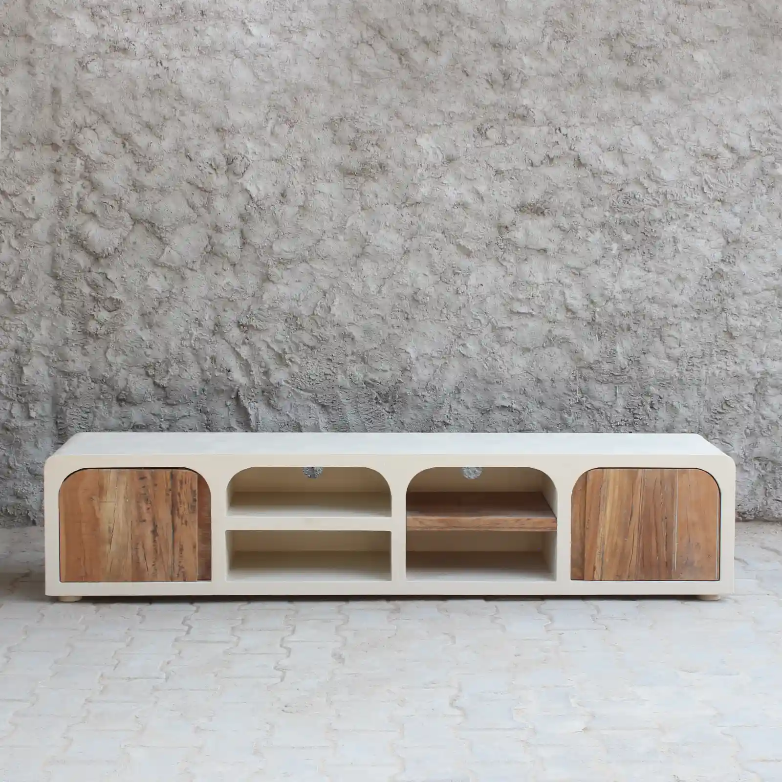 Mueble Tv 200cm de Efecto Cemento Ibiza