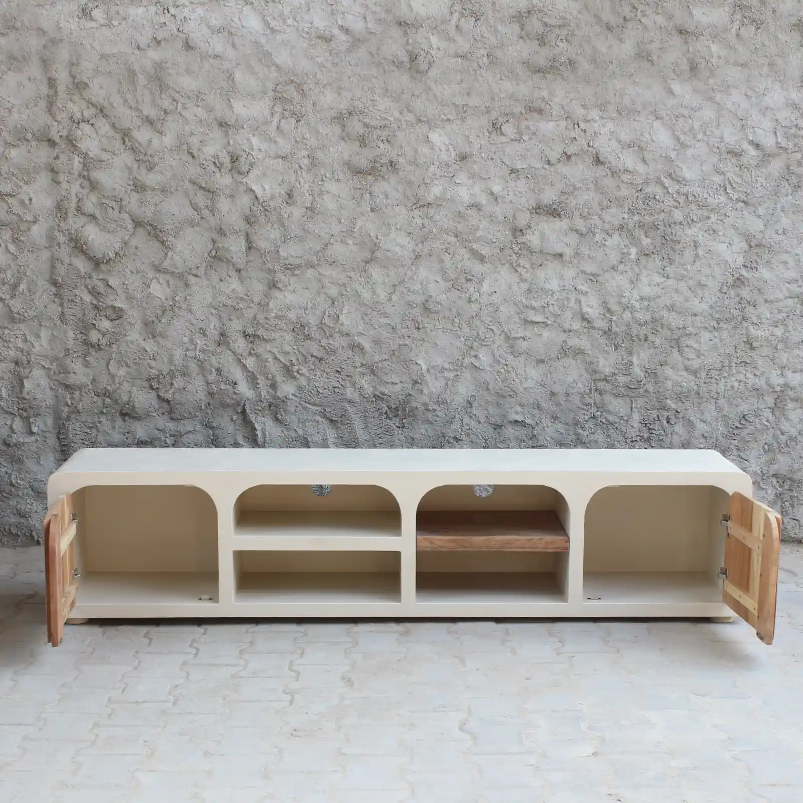 Mueble Tv 200cm de Efecto Cemento Ibiza - Imagen 2
