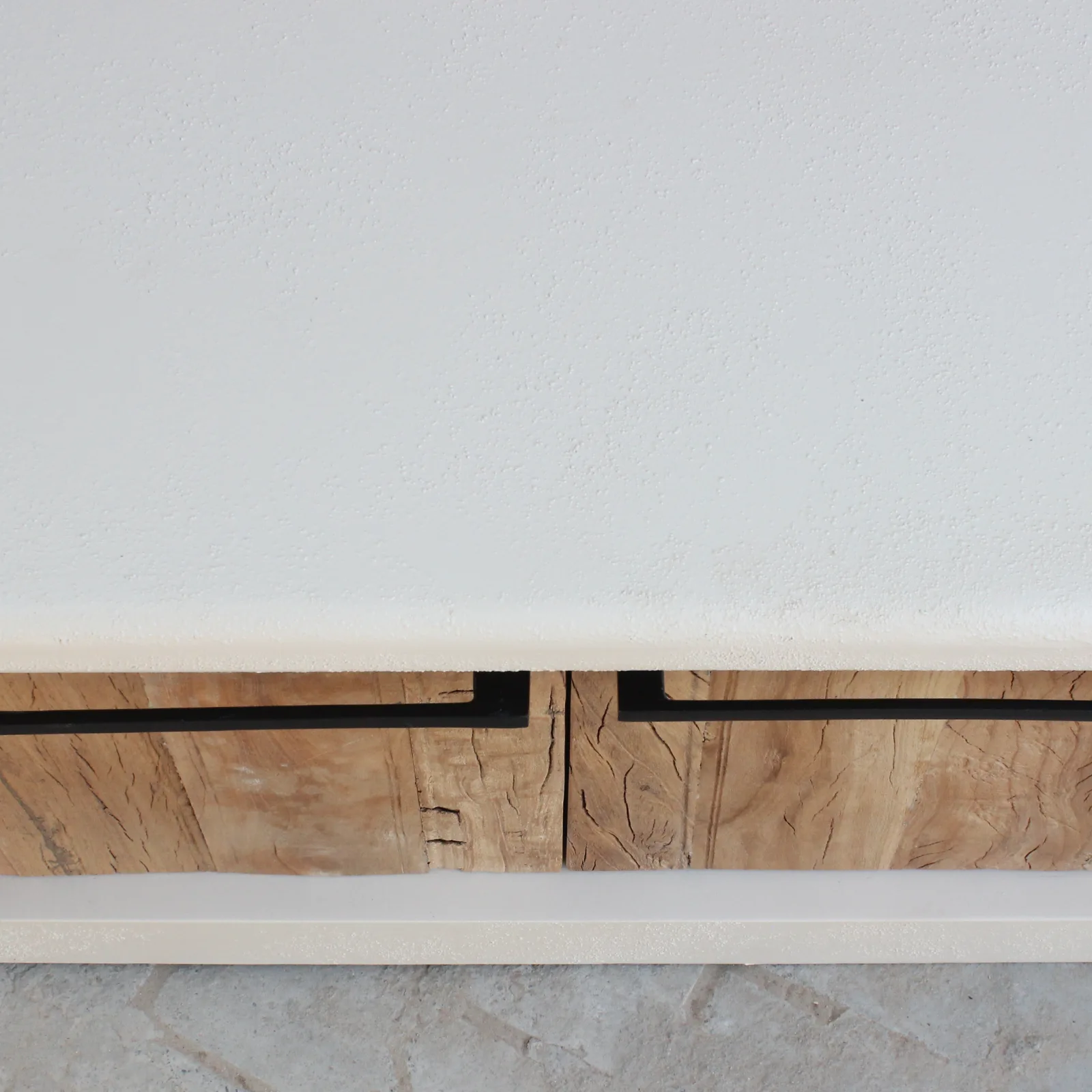 Mueble Tv de Efecto Cemento con Tiradores Ibiza - Imagen 5
