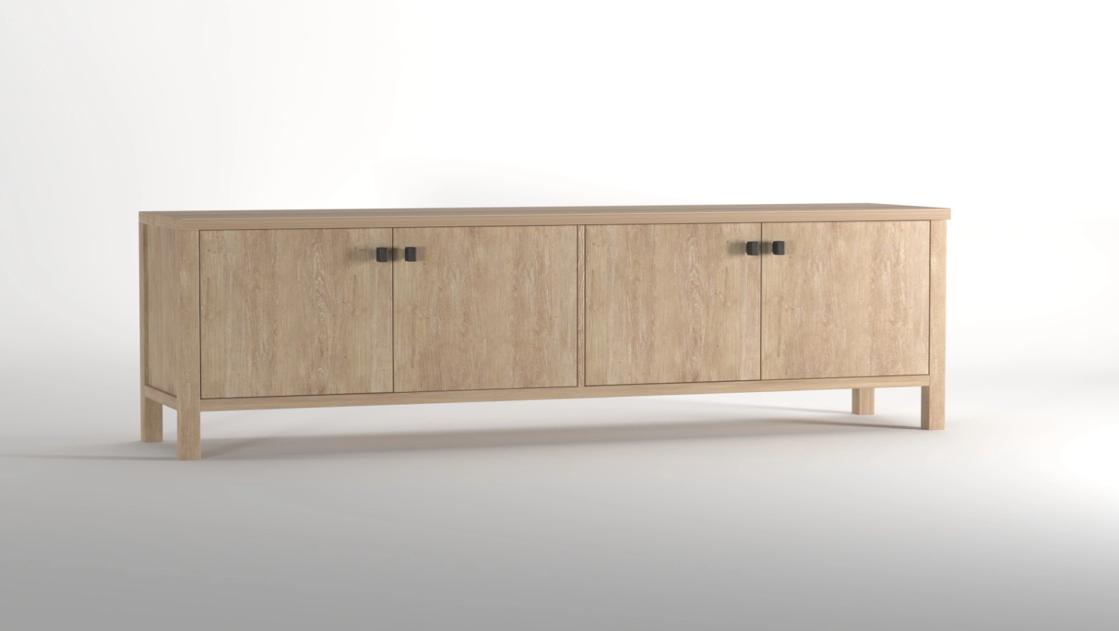 Mueble Tv 170cm en Mango y DM Blanqueado Oregon - Imagen 2